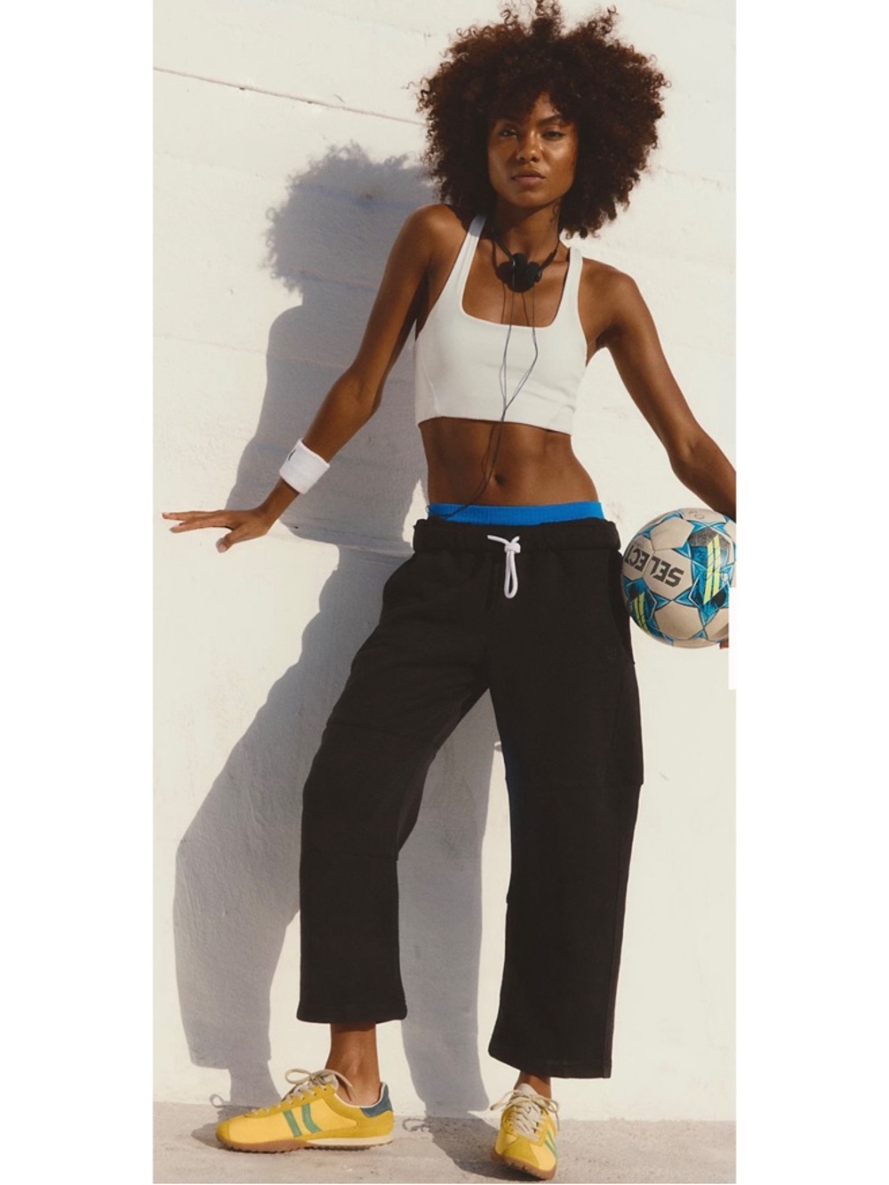 #1716 NWT Free People Top Score Barrel Sweatpants Black Large